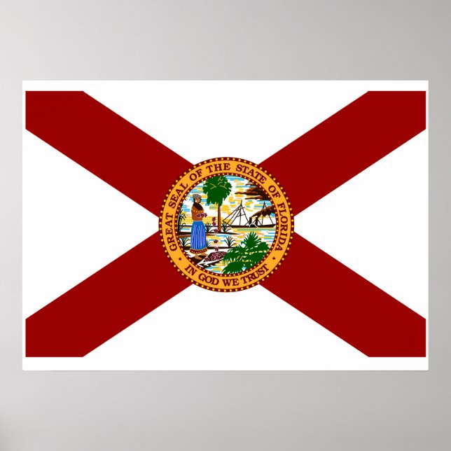 Affiche Drapeau de Floride (Devant)