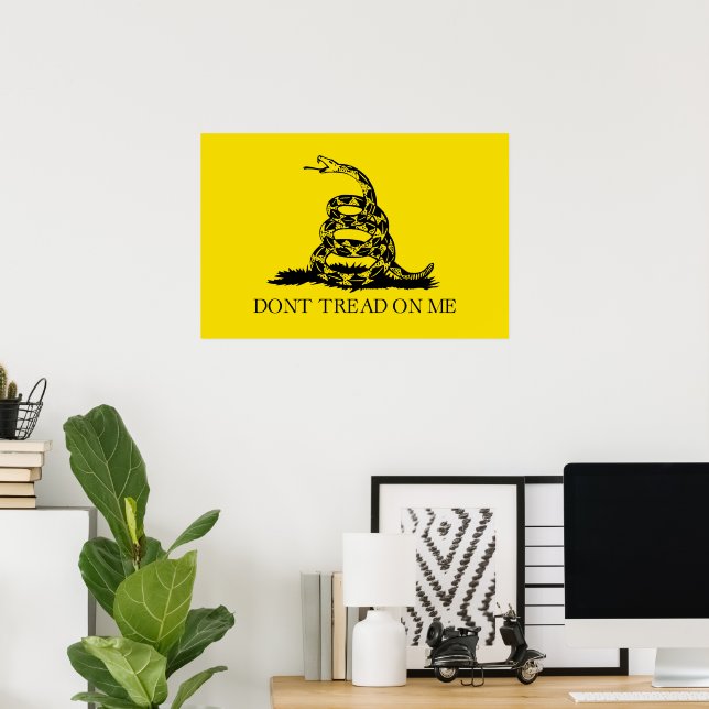 Affiche Drapeau de Gadsden à serpent à sonnette : Lutte, R (Bureau à domicile)