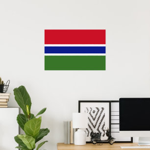 Affiche Drapeau de Gambie