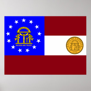 Affiche Drapeau de Géorgie
