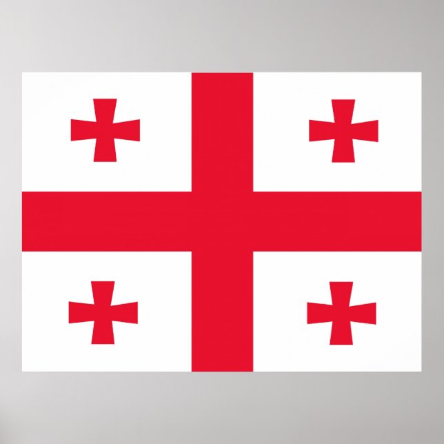 Affiche Drapeau de Géorgie (Devant)