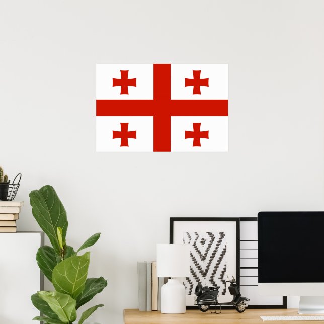 Affiche Drapeau de Géorgie (Bureau à domicile)