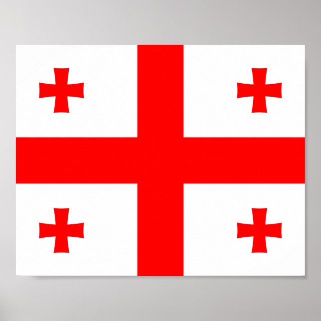 Affiche Drapeau de Géorgie (Devant)
