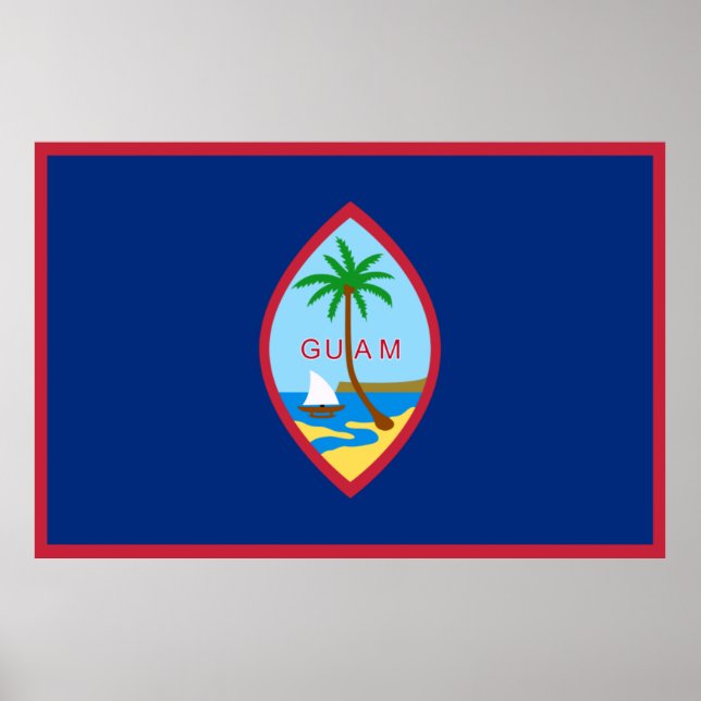 Affiche Drapeau de Guam (Devant)