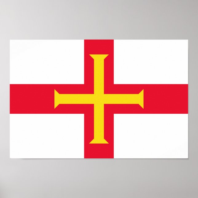Affiche Drapeau de Guernesey (Devant)