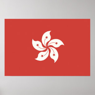 Affiche Drapeau de Hong Kong