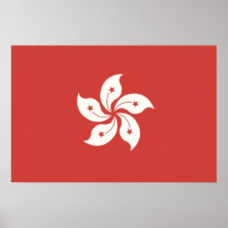 Affiche Drapeau de Hong Kong