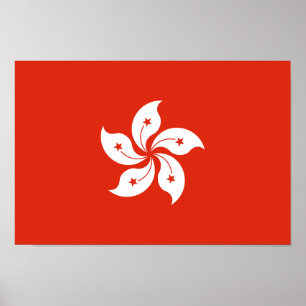 Affiche Drapeau de Hong Kong