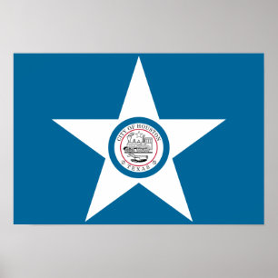 Affiche Drapeau de Houston