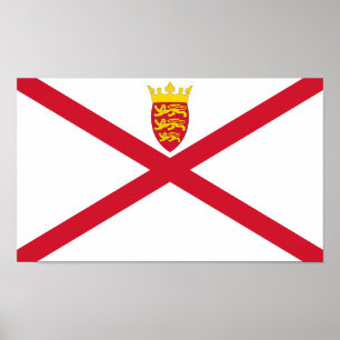 Affiche Drapeau de Jersey