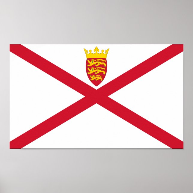 Affiche Drapeau de Jersey (Devant)