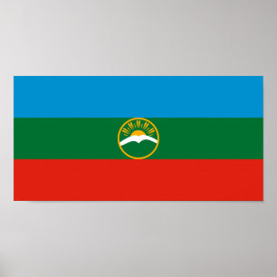 Affiche Drapeau de Karatchaïevo-Tcherkessie