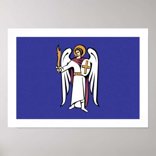 Affiche Drapeau de Kiev (Devant)