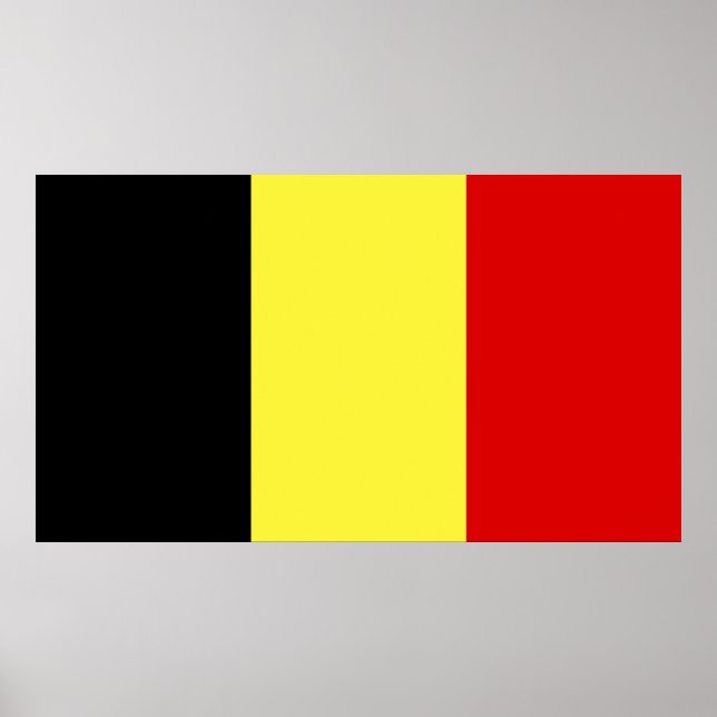 Affiche Drapeau de la Belgique (Devant)