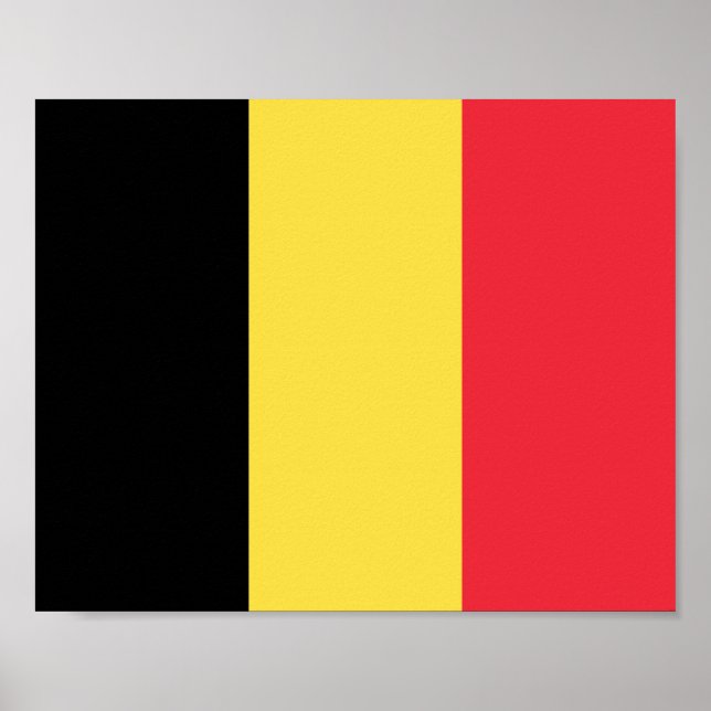 Affiche Drapeau de la Belgique (Devant)