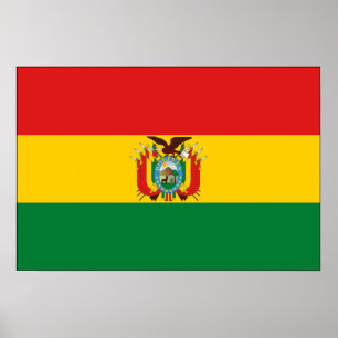 Affiche Drapeau de la Bolivie