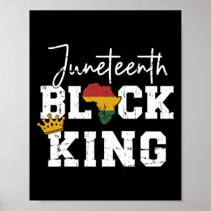 Affiche Drapeau De La Carte Pan-Africaine Du Roi Noir Du 1