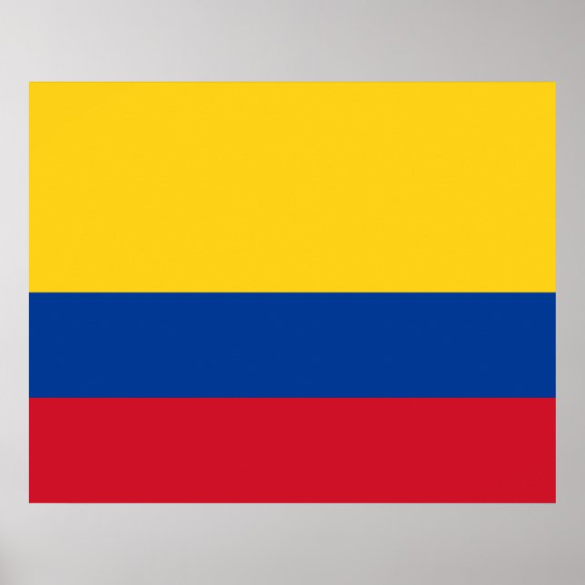 Affiche Drapeau de la Colombie (Devant)