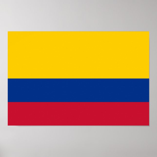 Affiche Drapeau de la Colombie (Devant)