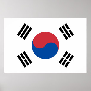 Affiche Drapeau de la Corée du Sud (ROK)