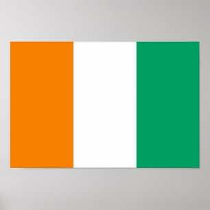 Affiche Drapeau de la Côte d'Ivoire