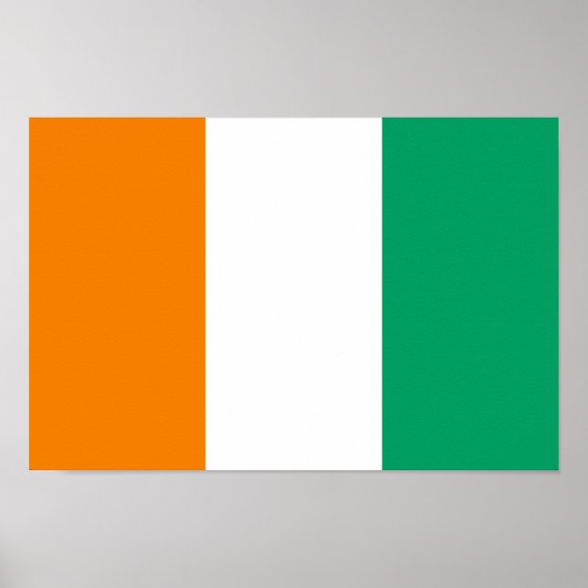 Affiche Drapeau de la Côte d'Ivoire (Devant)