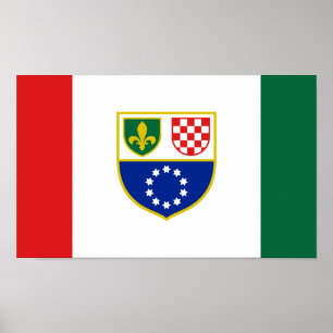 Affiche Drapeau de la Fédération de Bosnie-Herzégovine