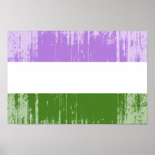 Affiche Drapeau de la fierté de genre