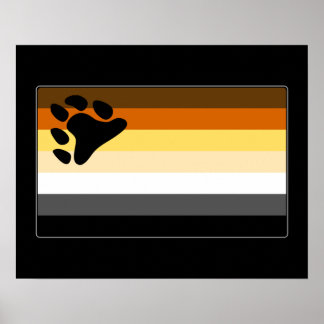 Affiche Drapeau de la fierté de l'ours gay