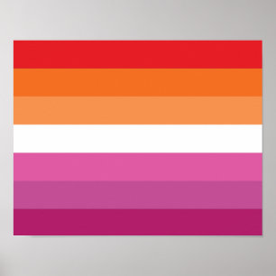 Affiche Drapeau de la fierté lesbienne