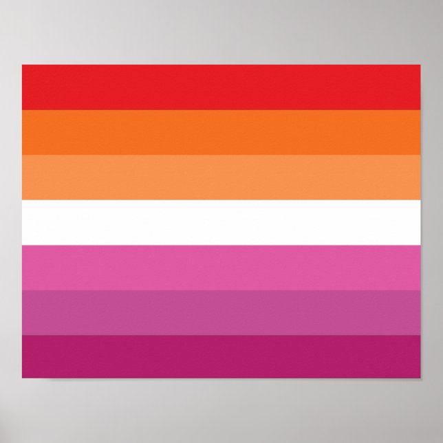 Affiche Drapeau de la fierté lesbienne (Devant)