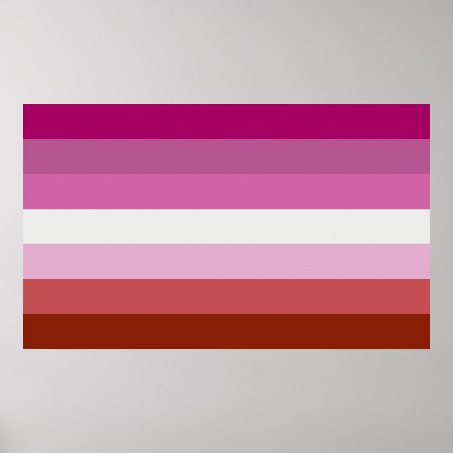 Affiche Drapeau de la fierté lesbienne (Devant)