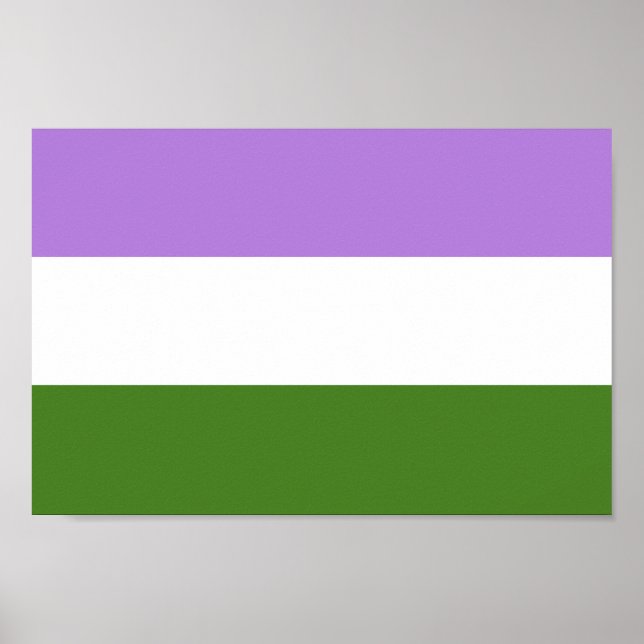 Affiche Drapeau de la fierté queer (Devant)