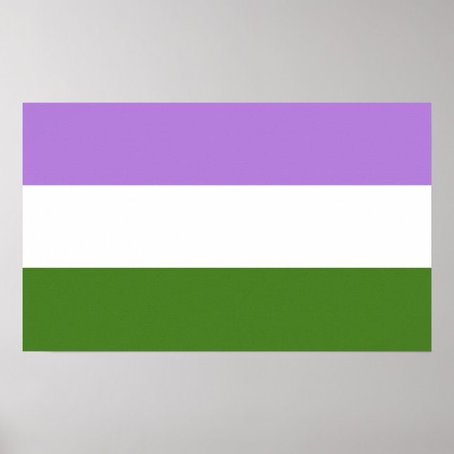 Affiche Drapeau de la fierté queer (Devant)