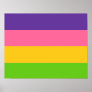 Affiche Drapeau de la fierté sapphique