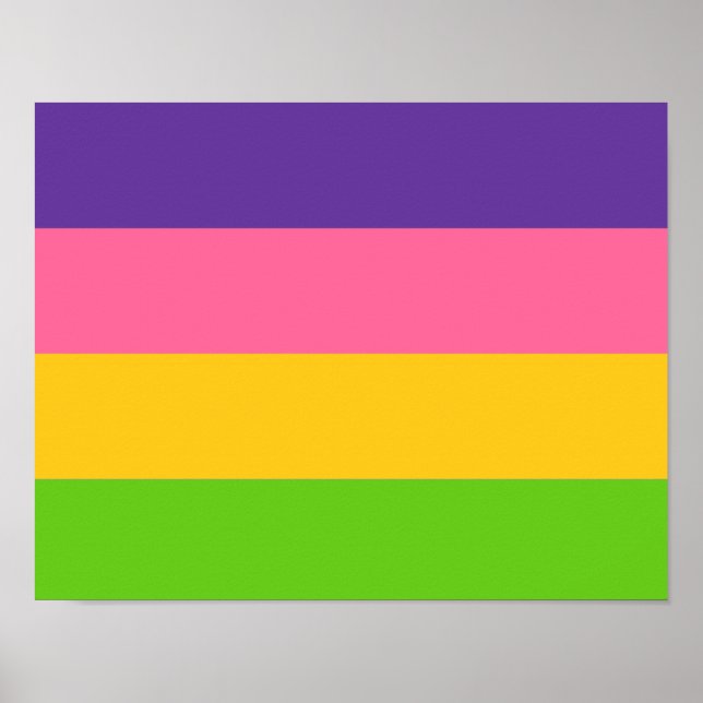 Affiche Drapeau de la fierté sapphique (Devant)