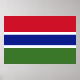 Affiche Drapeau de la Gambie