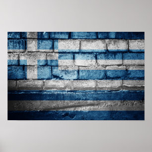 Affiche Drapeau de la Grèce