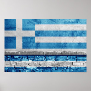 Affiche Drapeau de la Grèce