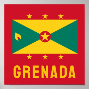 Affiche Drapeau de la Grenade