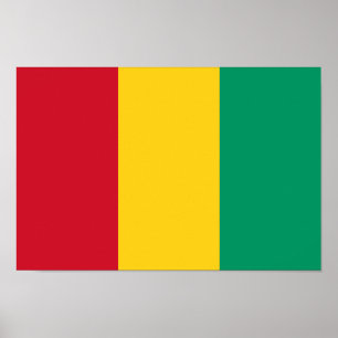 Affiche Drapeau de la Guinée