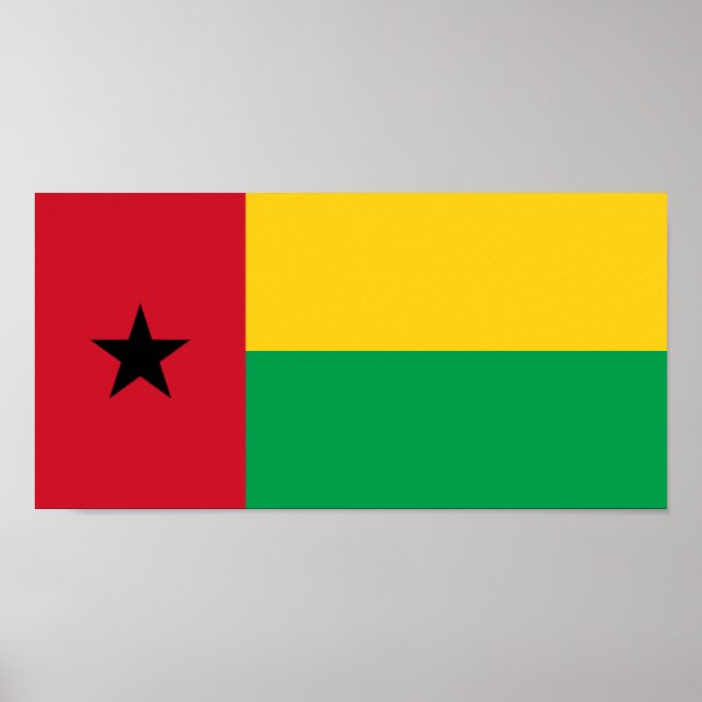 Affiche Drapeau de la Guinée Bissau (Devant)