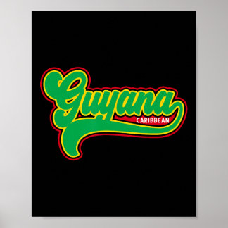 Affiche Drapeau de la Guyane Guyanais Caraïbes Vacances Cr