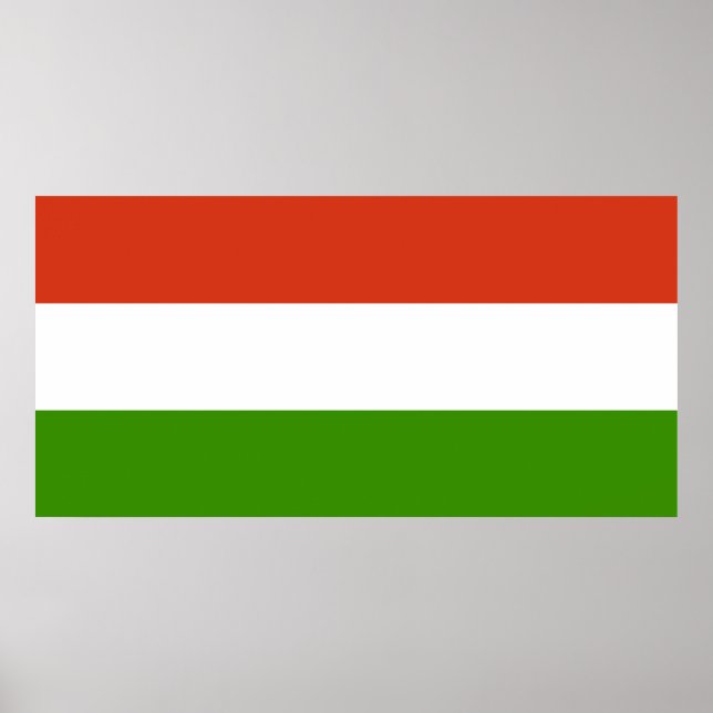 Affiche Drapeau de la Hongrie (Devant)