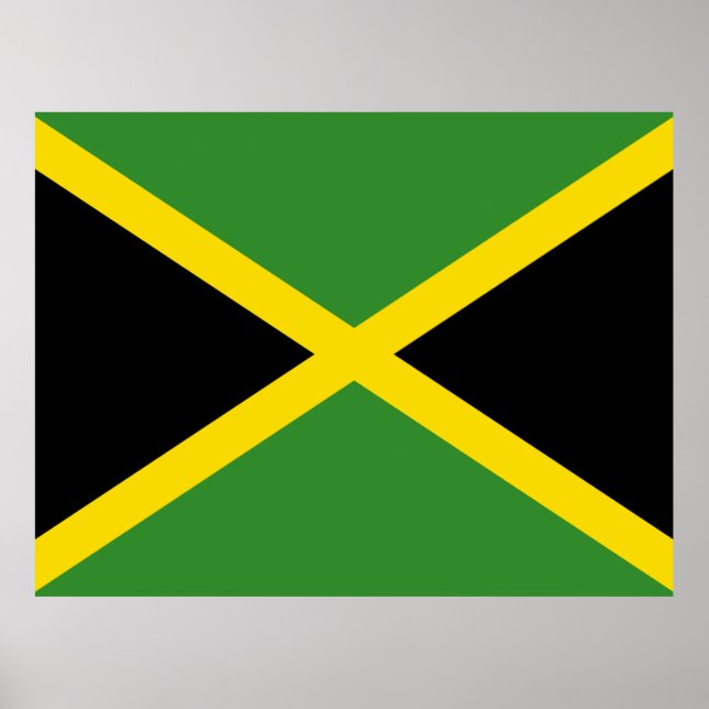 Affiche Drapeau de la Jamaïque (Devant)