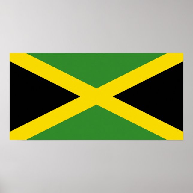 Affiche Drapeau de la Jamaïque (Devant)