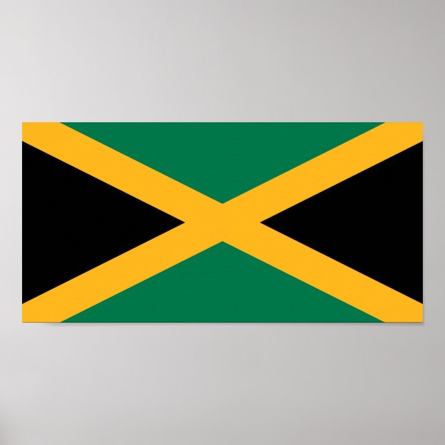 Affiche Drapeau de la Jamaïque (Devant)