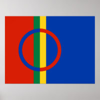 Drapeau de la Laponie (Noël) (Sami) (Laplander)