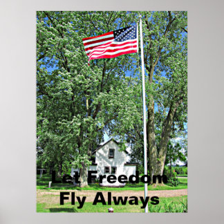 Affiche Drapeau de la liberté
