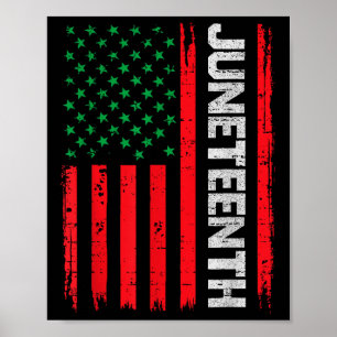 Affiche Drapeau de la Liberté Usa 19 juin 1865 Africain